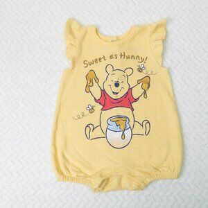 Winnie the Pooh “Sweet as Hunny” yellow onesie